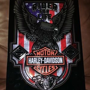 Used Harley Davidson motorcycle
RIDER FOR LIFE Collectible Vintage Metal Sign💎
